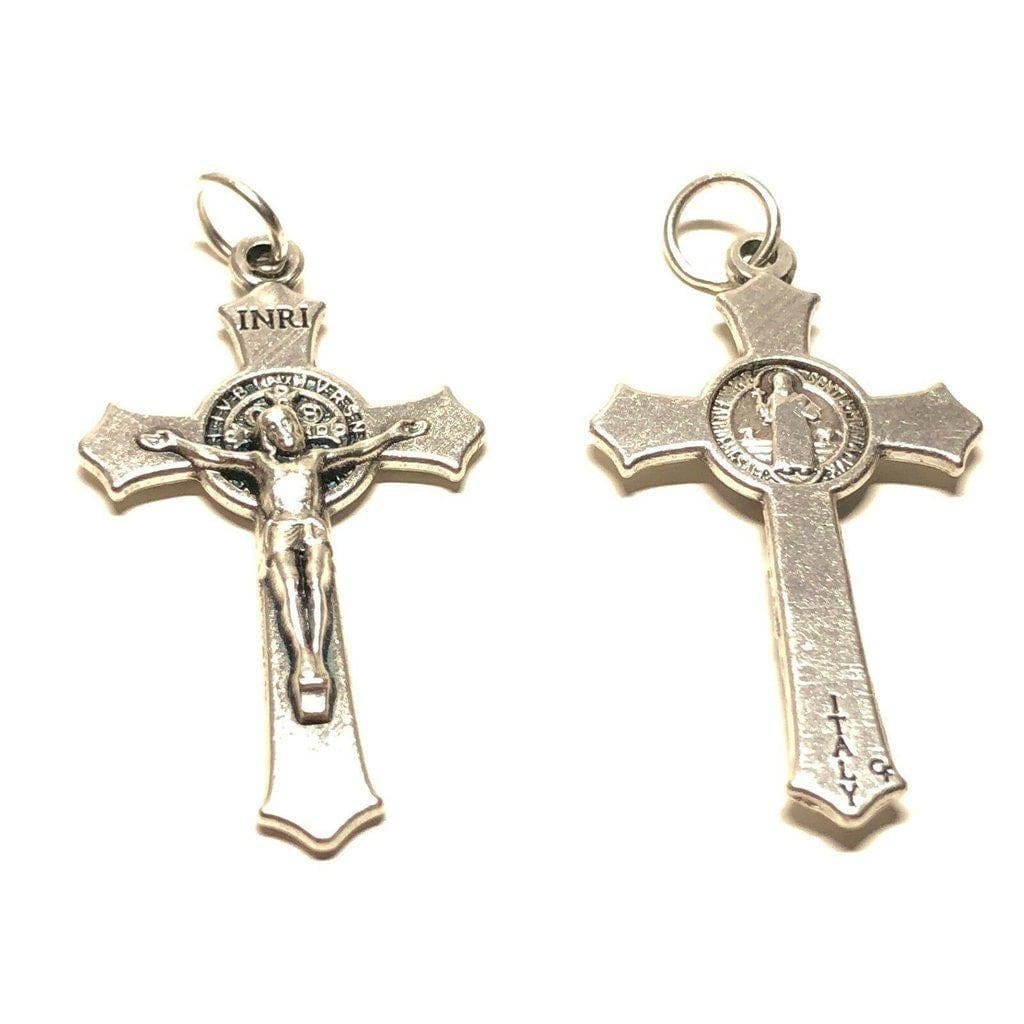 St. Benedict Crucifix - Exorcism Cross - Blessed - Rosary Parts - Catholically