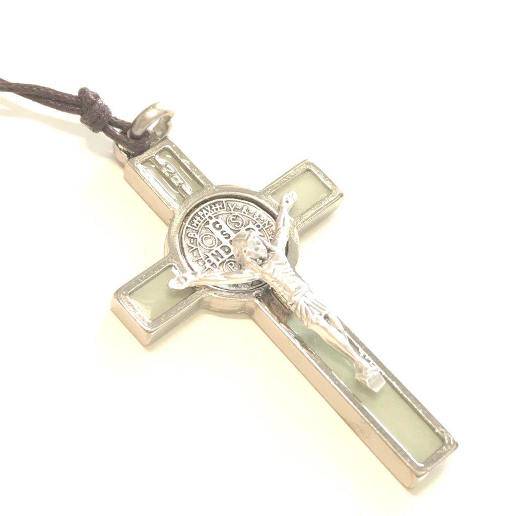 St. Benedict Glow in the dark 2" Crucifix - Exorcism Cross - Blessed by Pope - Catholically