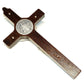 St. Benedict High Quality 4" 1/2 DARK WOOD Crucifix - Exorcism - Pectoral Cross-Catholically