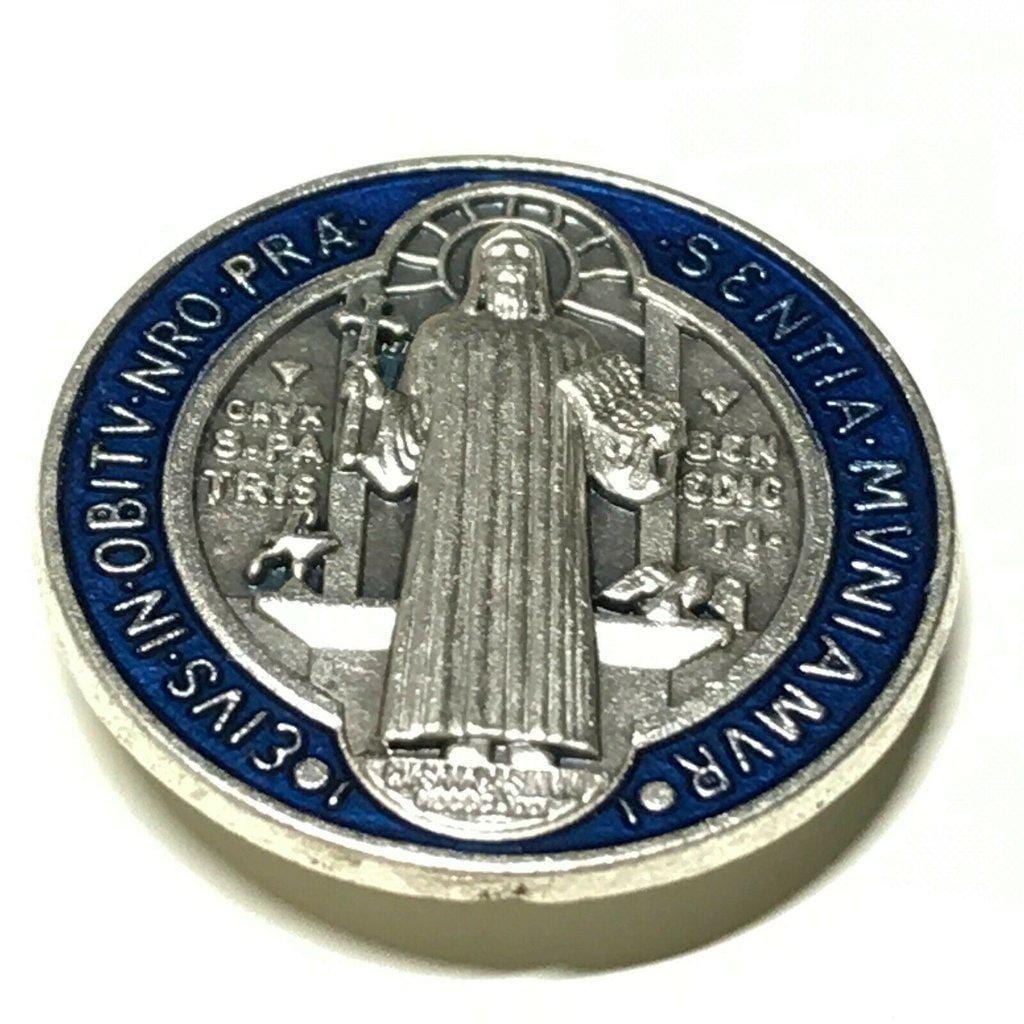 St. Benedict Magnet Medal - Medallion - Catholic Exorcism - Blessed By Pope-Catholically