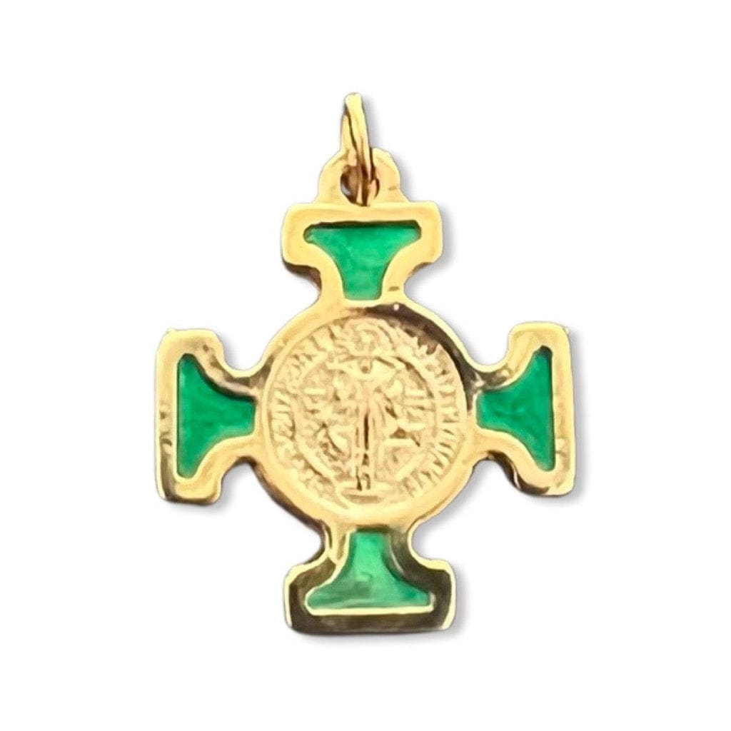 Catholically Crucifix St. Benedict  Medal - Cross Blessed By Pope Francis - Pendant - San Benito Hq