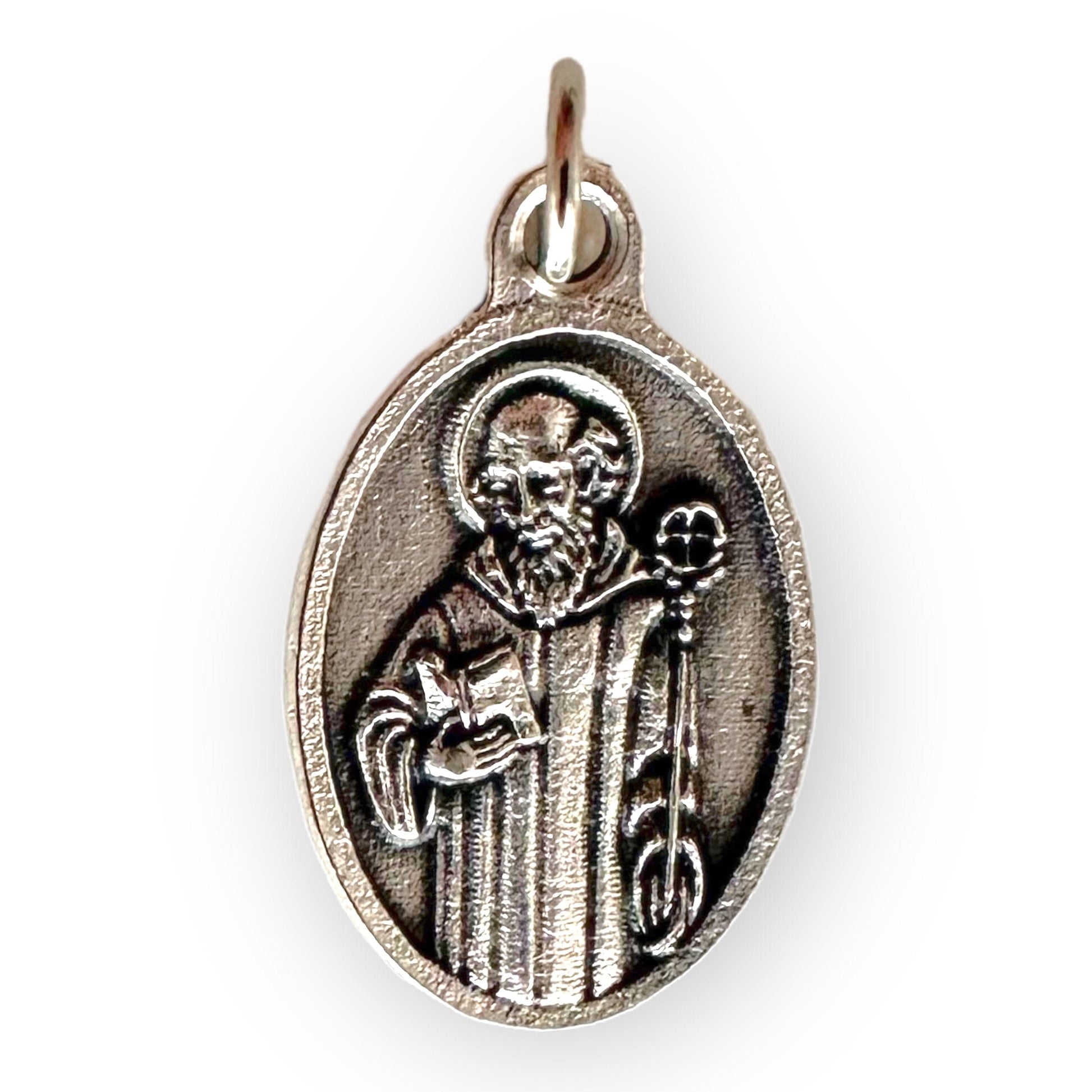 Catholically Patron Saint Medal St. Benedict Relic Medal - Catholic Charm - San Benedetto da Norcia