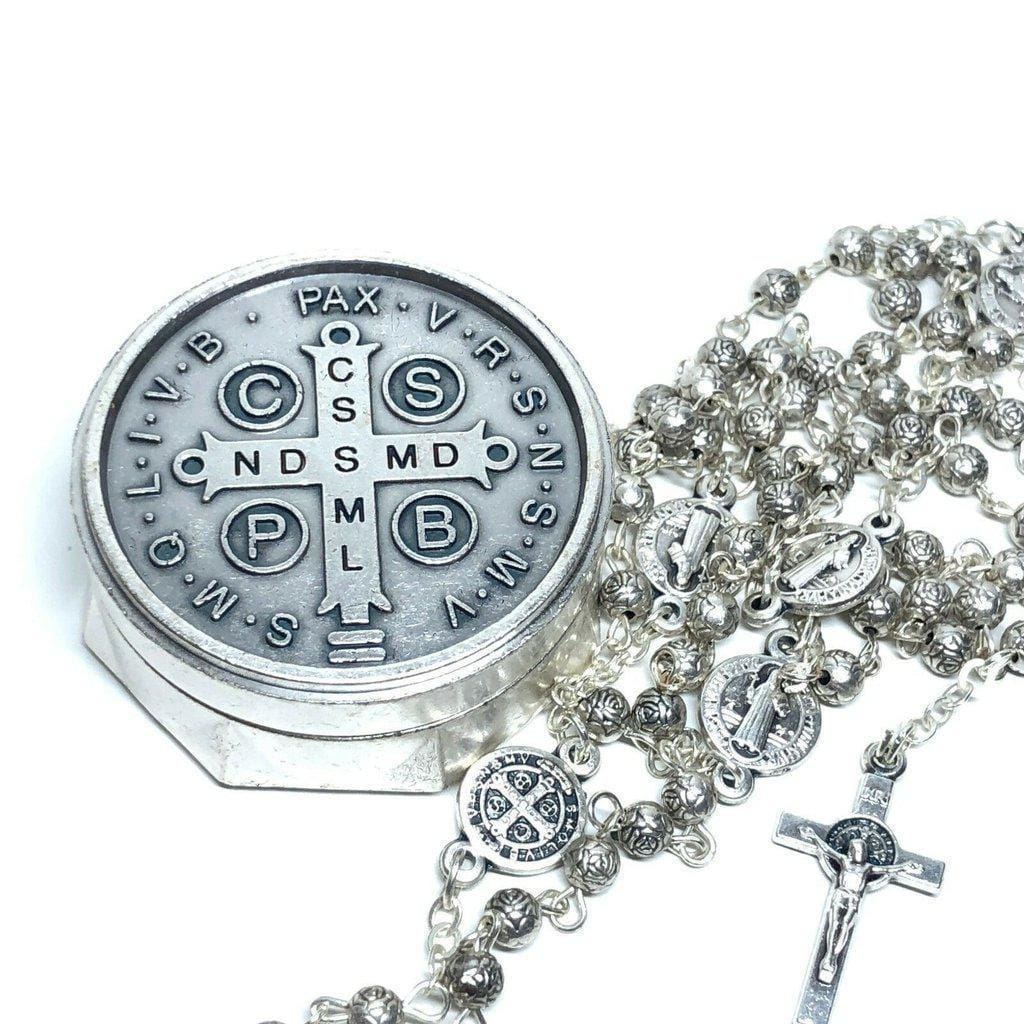 St. Benedict - San Benito - Tiny Military Rosary Blessed By Pope-Catholically