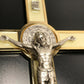 St. Benedict Wall Crucifix - Exorcism Cross - Blessed 7.5" White Fluorescent-Catholically