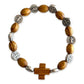 St. Benedict Wooden Bracelet - Medalla San Benito - Blessed-Catholically