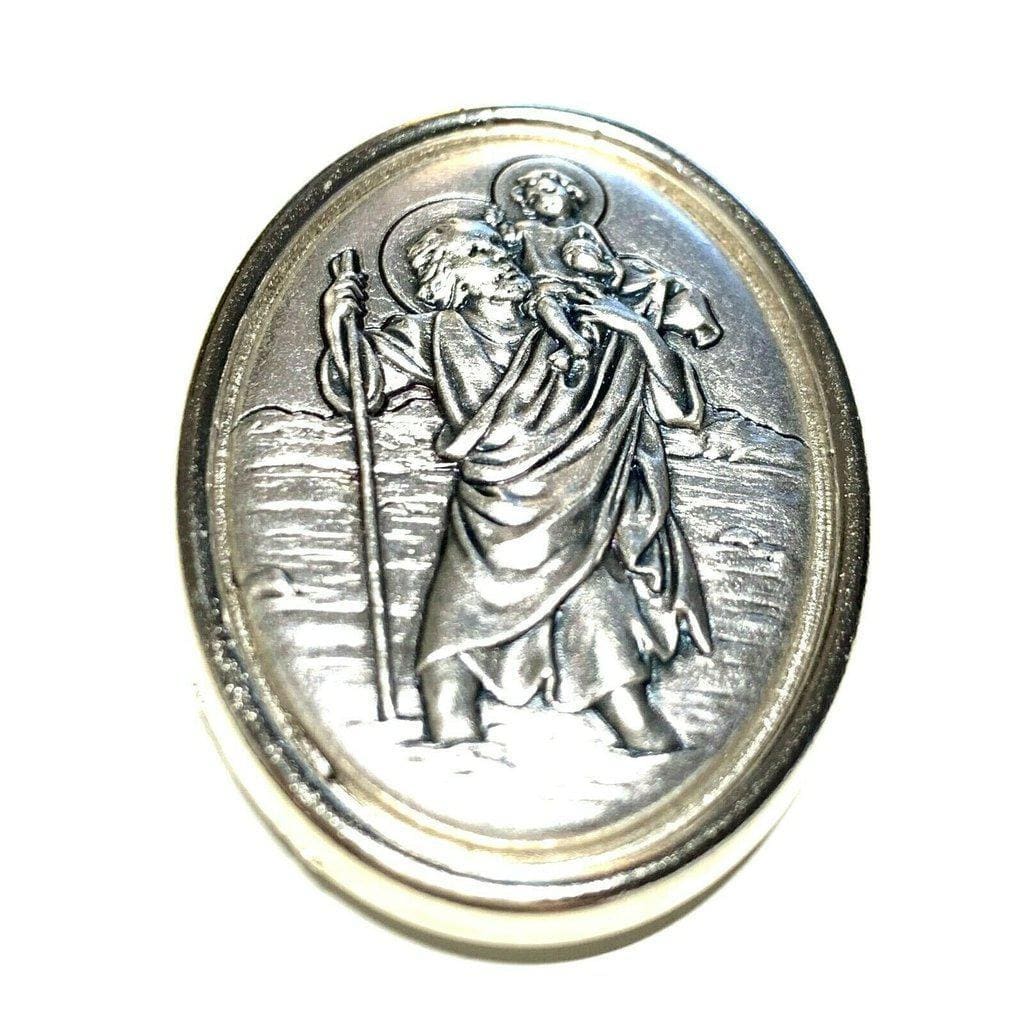 St. Christopher ✞ car magnet ✞ Medallion ✞ Blessed by Pope - Catholically