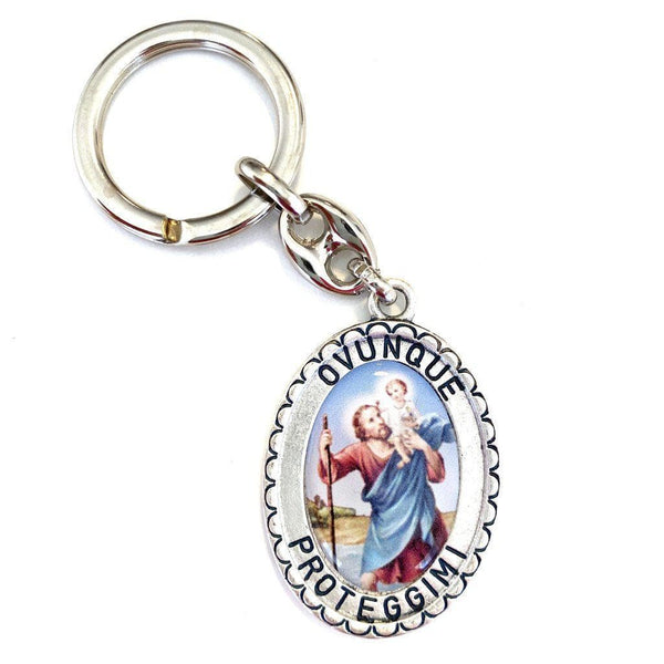 St. Christopher Catholic Key Ring Keychain Keyring - Blessed by Pope ...