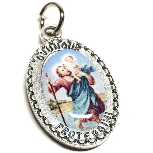 St. Christopher Medal Blessed by Pope - patron Saint of travelers - Catholically