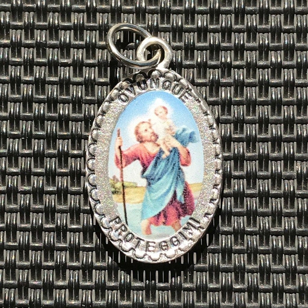 St. Christopher Medal Blessed by Pope - patron Saint of travelers - Catholically