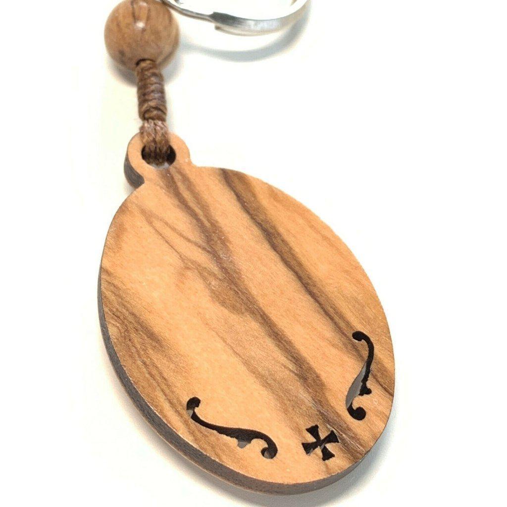 St. Christopher  Olive wood key ring - Keychain - Keyring  Blessed by Pope - Catholically
