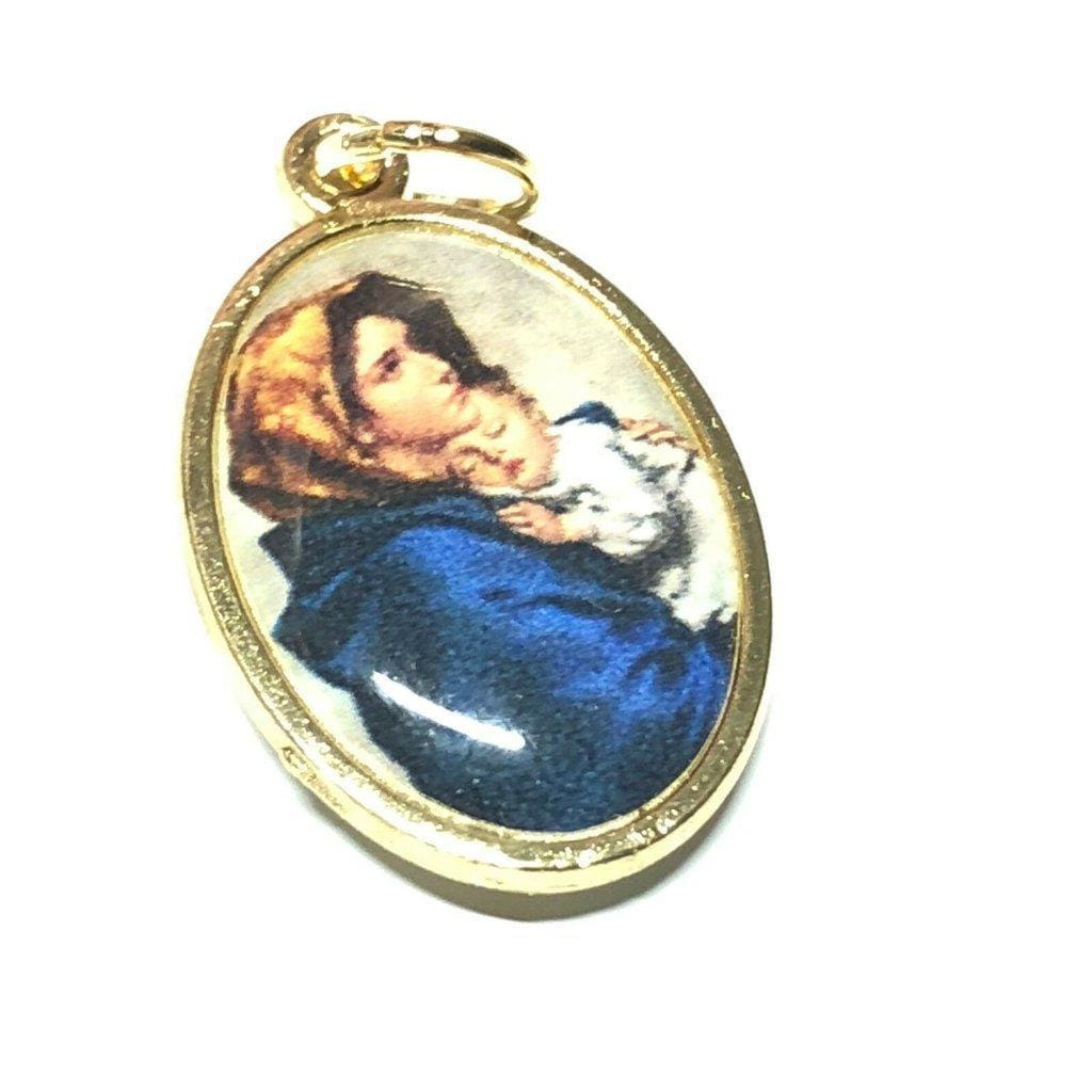 St. Christopher & Our Lady Madonnina of streets Medal Pendant Charm - Blessed - Catholically