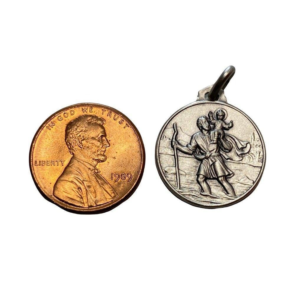 St. Christopher - Sterling Silver 925 Medal - Blessed by Pope-Catholically