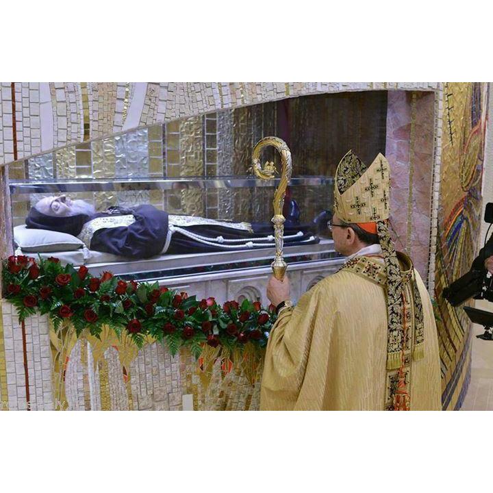 St. Father Pio- Blessed By Pope Francis-Oil Touched To The Shrine Of Saint Pio-Catholically