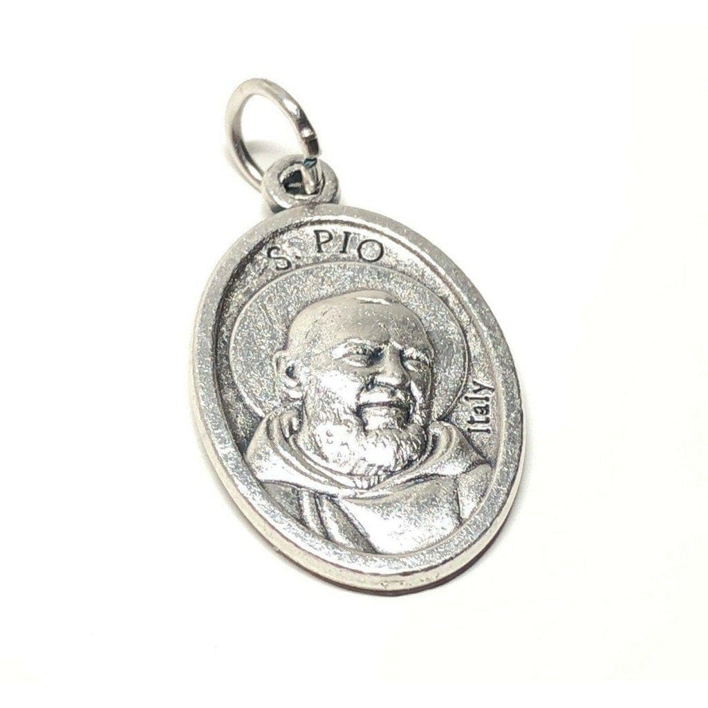 St. Father Pio - San Padre Pio & St. Michael Archangel Medal Blessed By Pope-Catholically