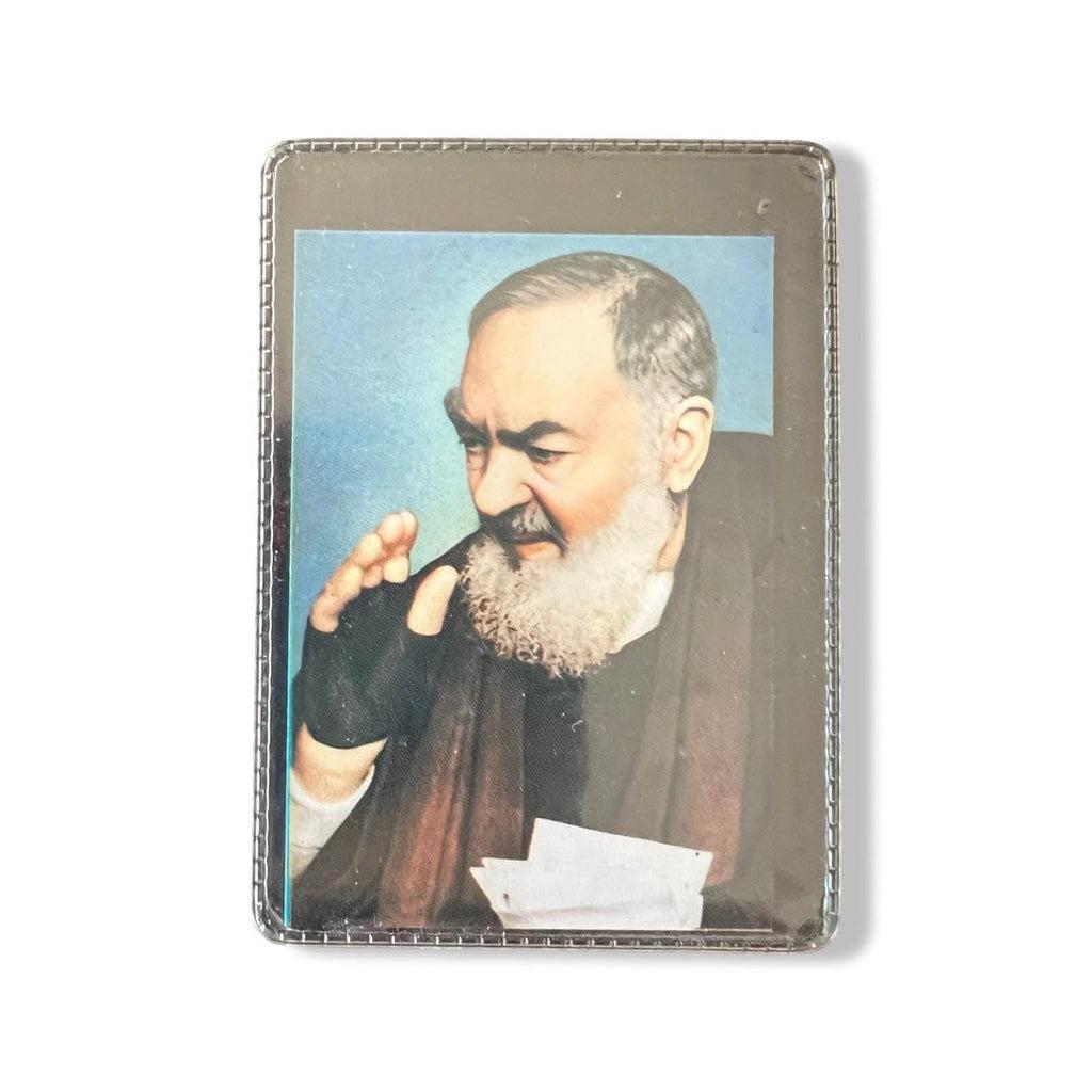 Catholically Holy Card St. Father Pio Vintage Holy Card - Relic Of St. Padre Pio Of Pietrelecina