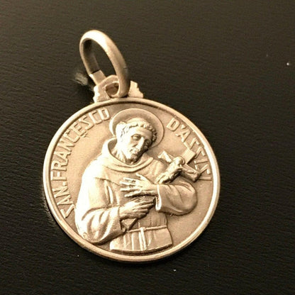 St. Francis Of Assisi Franciscan Medal 925 Sterling Silver Patron Animals-Catholically