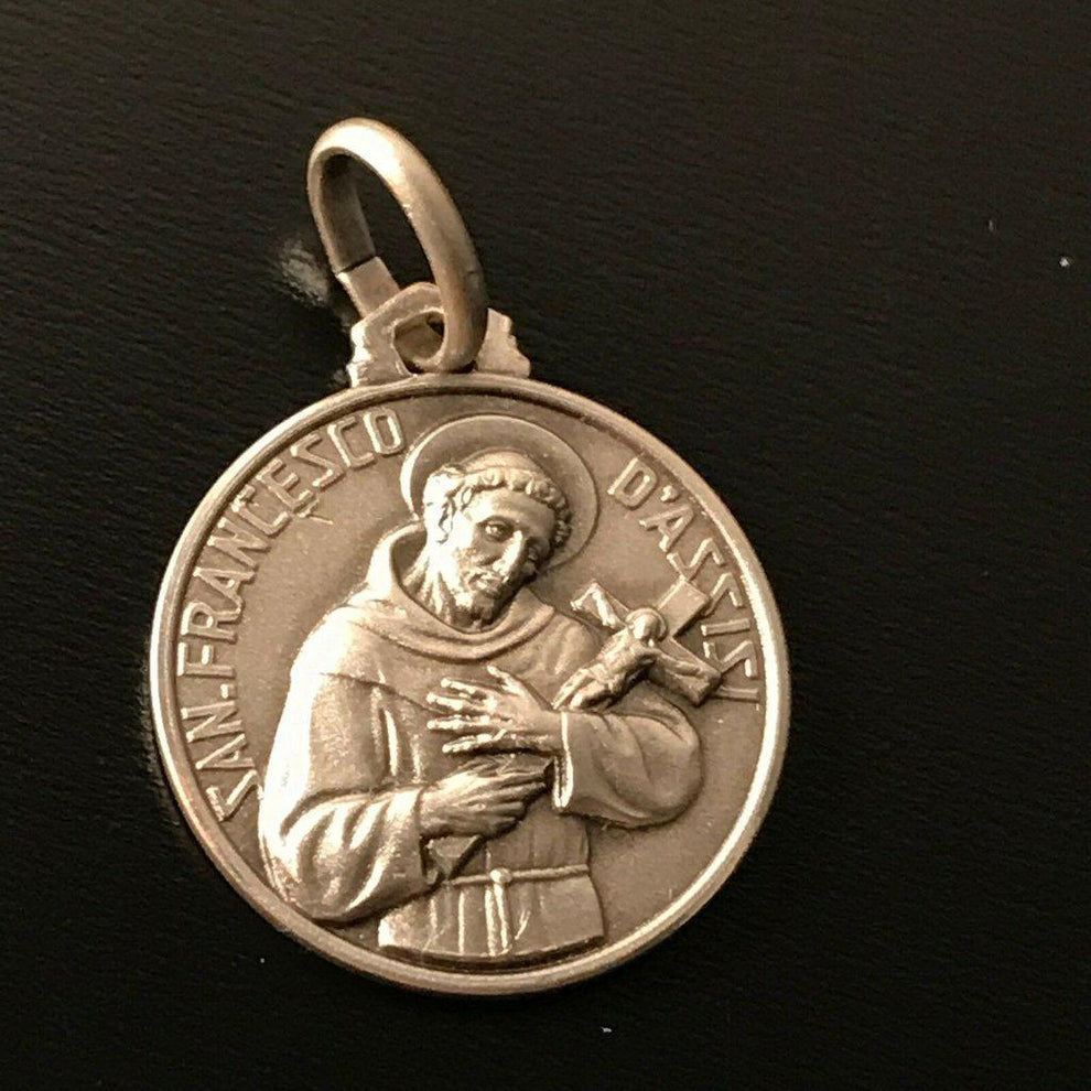 St. Francis Of Assisi Franciscan Medal Sterling Silver Patron Animals ...