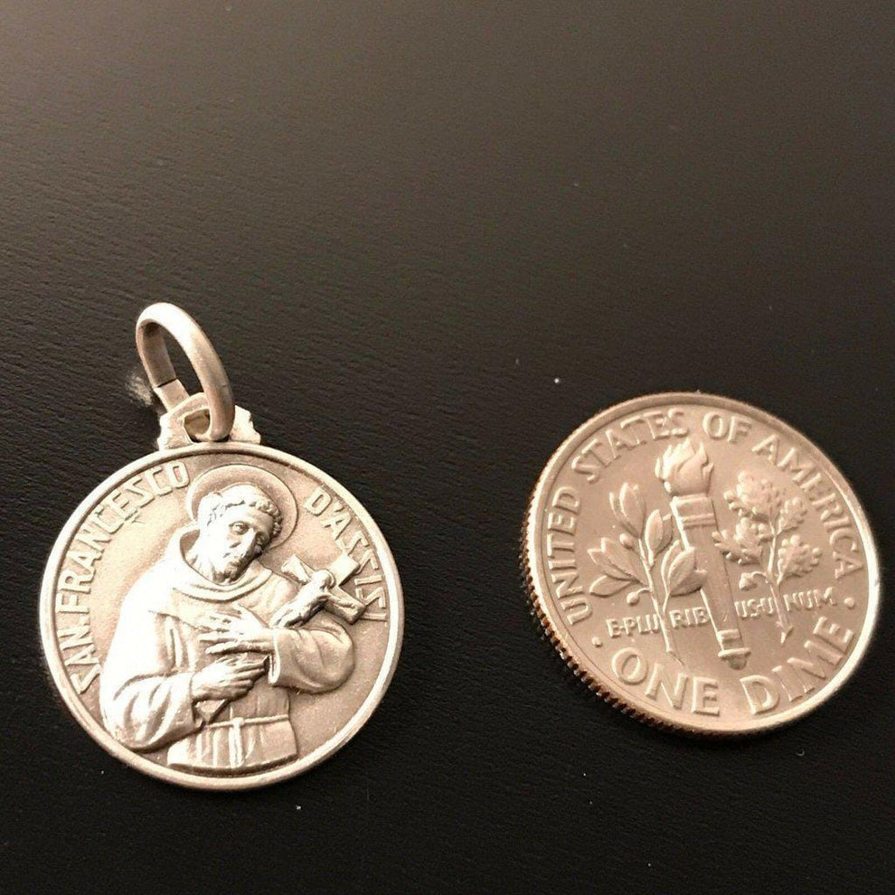St. Francis Of Assisi Franciscan Medal Sterling Silver Patron Animals ...