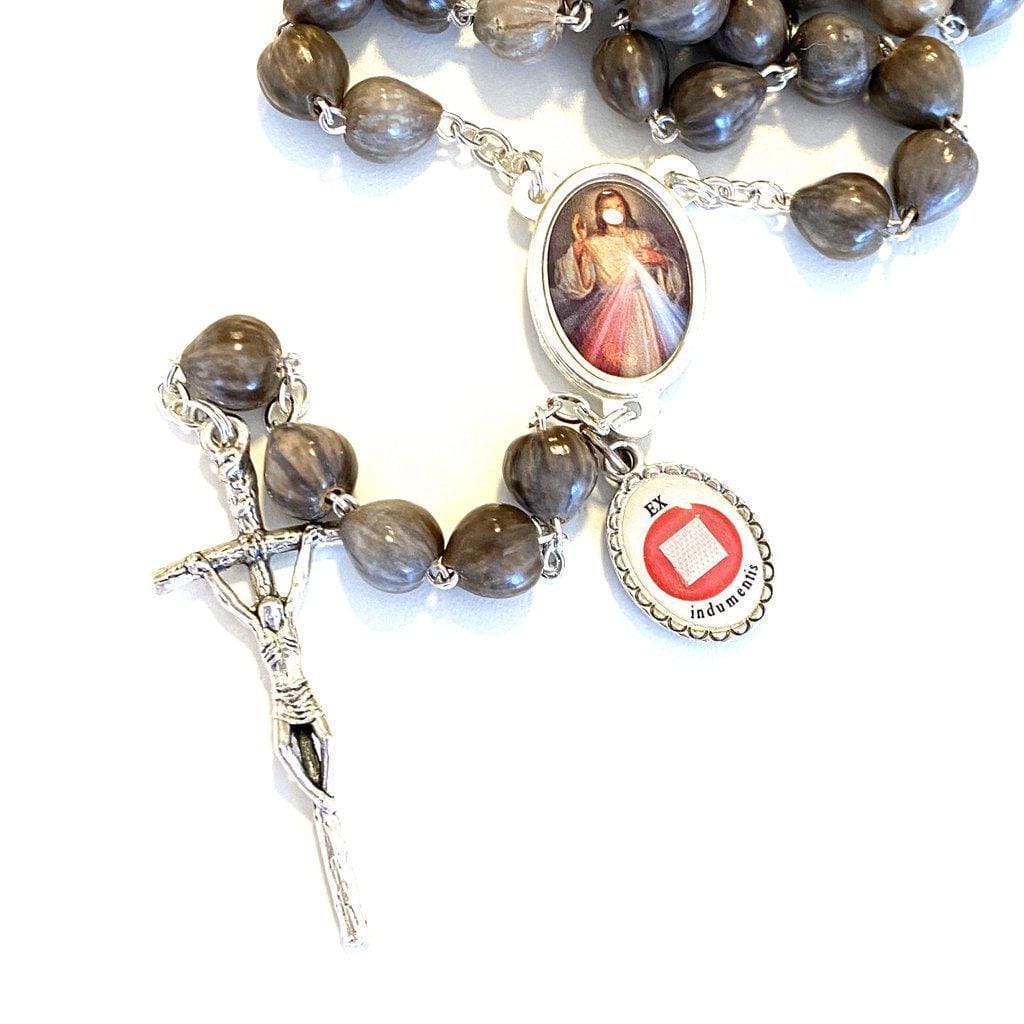 St.John Paul II Canonization Rosary - Job's Tears w/Relic Medal-Catholically
