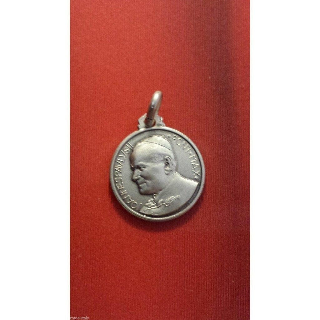 St. John Paul II Medal - 925 Sterling Silver - Blessed By Pope-Catholically