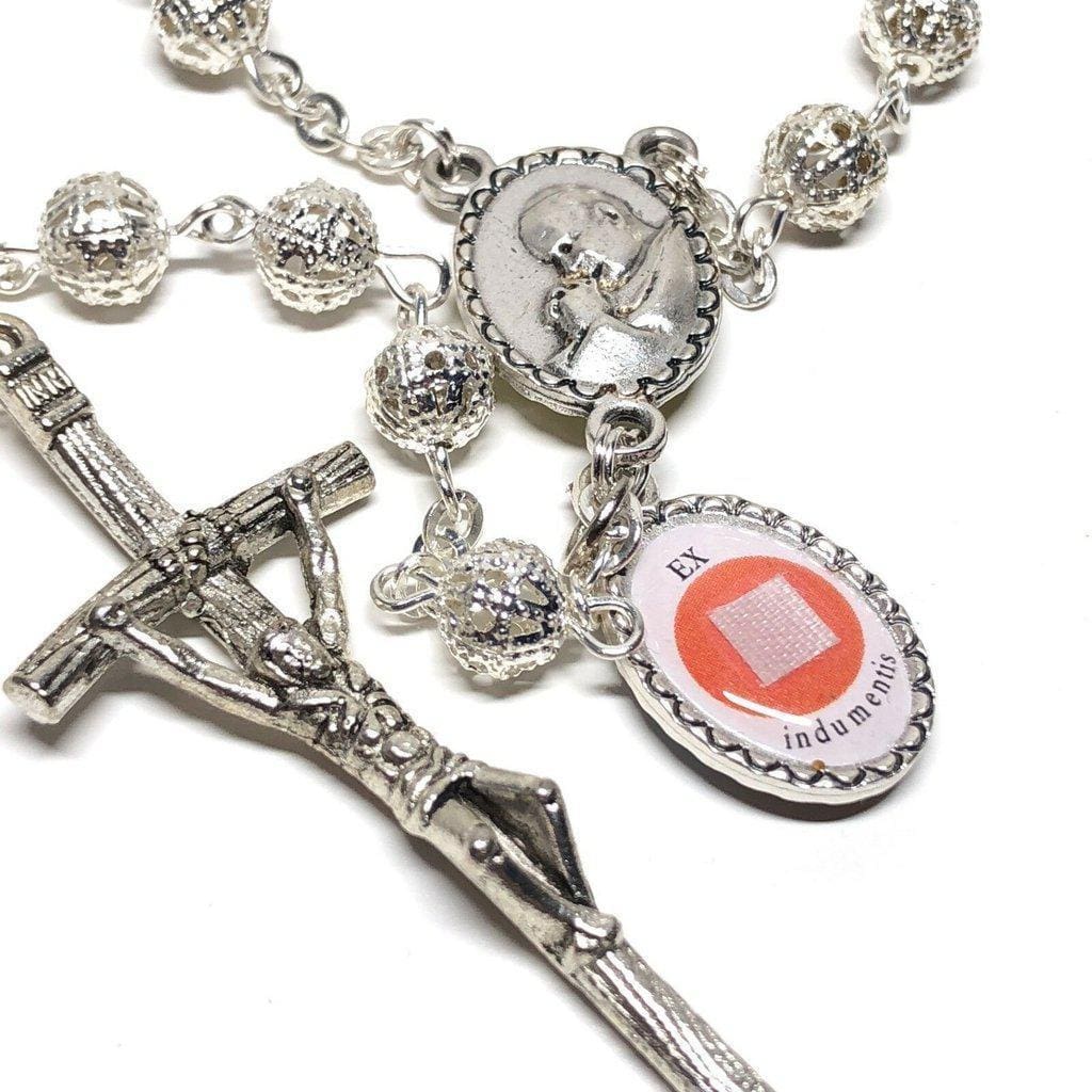 St. John Paul Ii Pope - Canonization - St. Jpii Filigree Relic Medal Rosary-Catholically