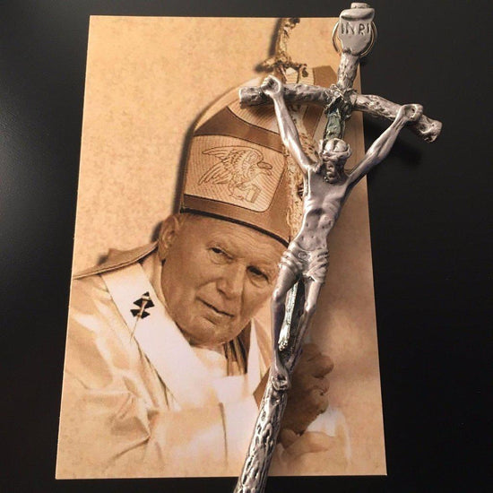 St. John Paul II - St. JPII Wall Crucifix - Catholic Papal Cross ...