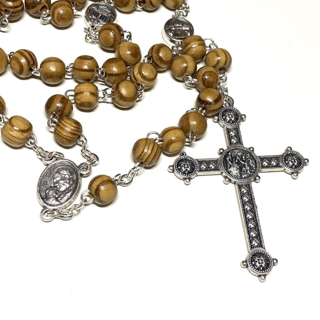 St. John Paul II wooden portable rosary - Prayer Beads-Catholically