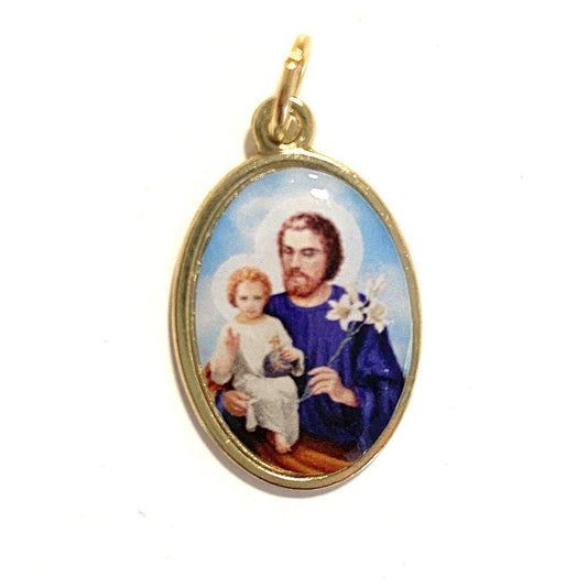 St. Joseph - Baby Jesus Medal - Blessed By Pope - Catholic Pendant-Catholically