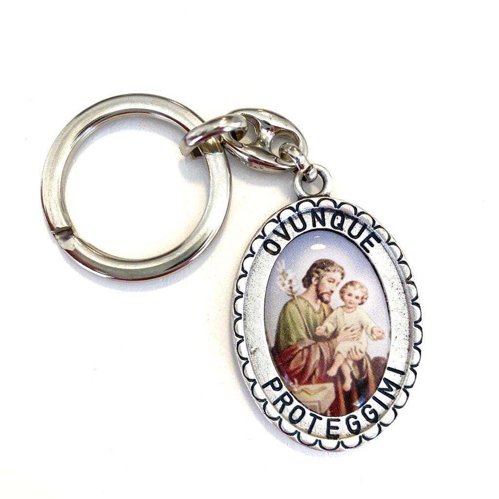 St. Joseph Catholic Key Ring Keychain Keyring - Blessed by Pope ...