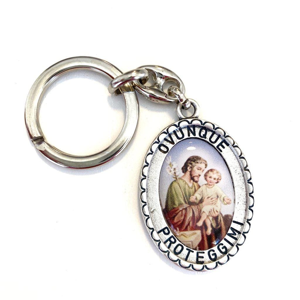 St. Joseph Catholic Key Ring Keychain Keyring Blessed By Pope-Catholically