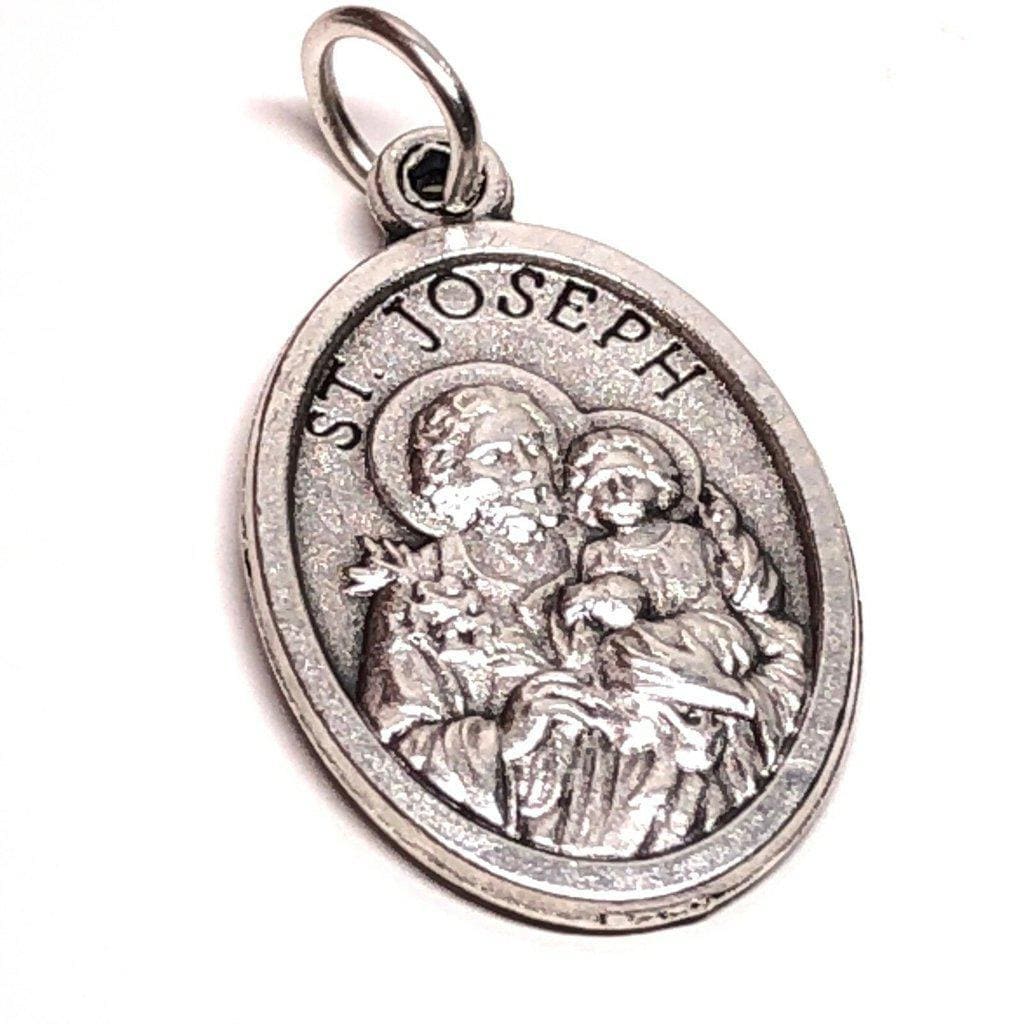 St. Joseph medal - Pendant - Charm - blessed by Pope - SPANISH medalla - Catholically