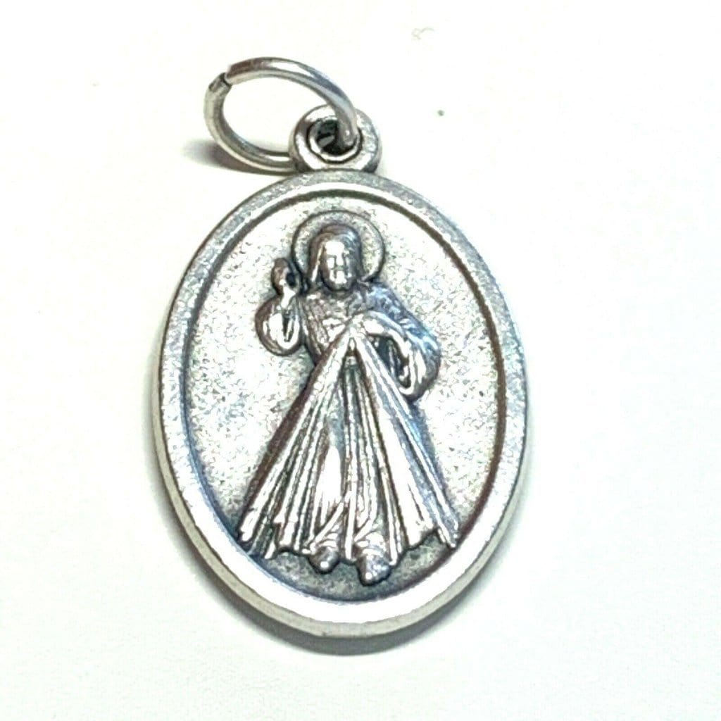 St. Mary Faustyna Kowalska Faustina Silver Oxidized Medal Pendant-Catholically