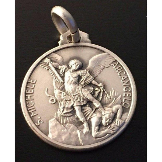 Saint Michael Archangel Blessed By Pope - 925 Silver Medal-Patron Of Police-Catholically