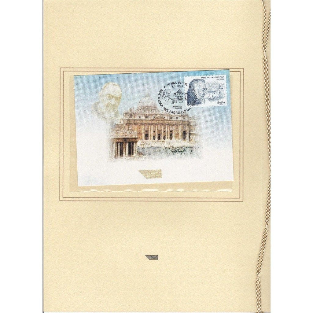 St. PADRE  PIO-Blessed Stamps MNH Folder-Beatification-Father Pio RELIC SHRINE - Catholically