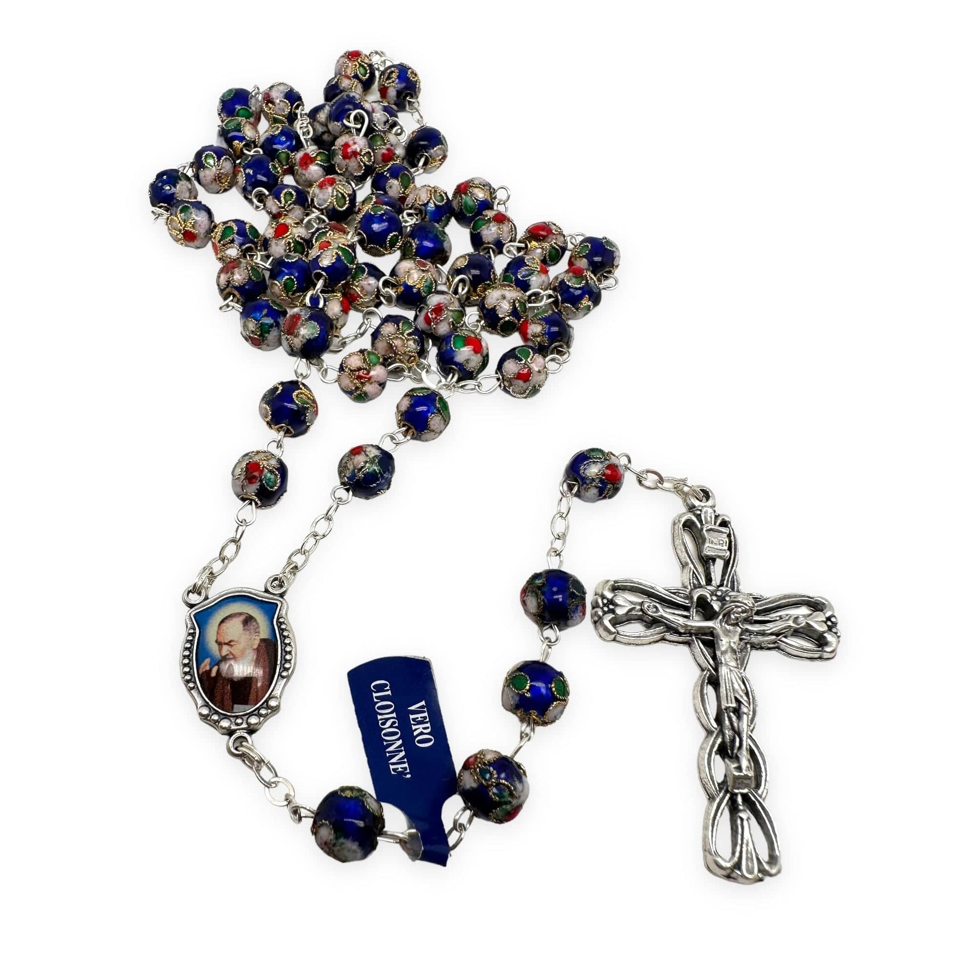Catholically Rosaries St. Padre Pio Blue Rosary Blessed By Pope