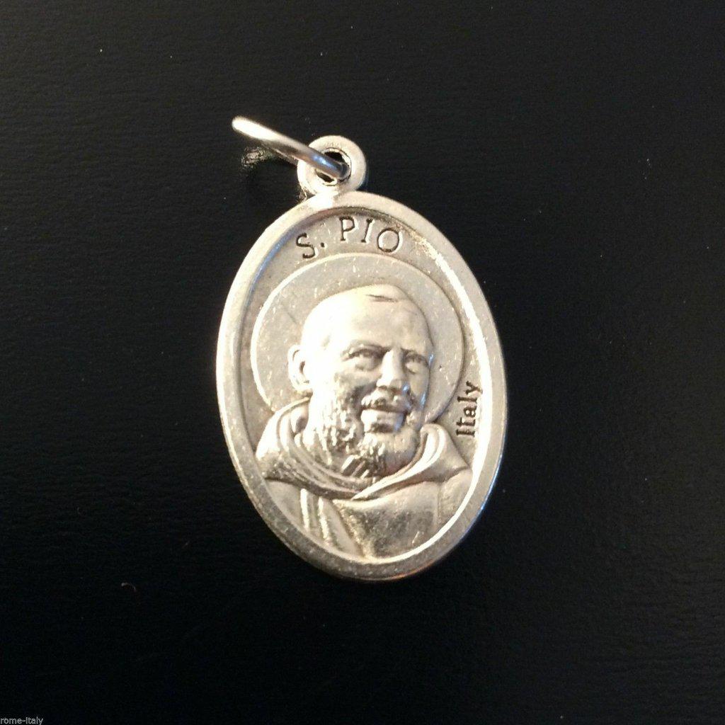 St. Padre Pio Ex-Indumentis Medal W/ 2Nd Class Free Relic Blessed By Pope-Catholically