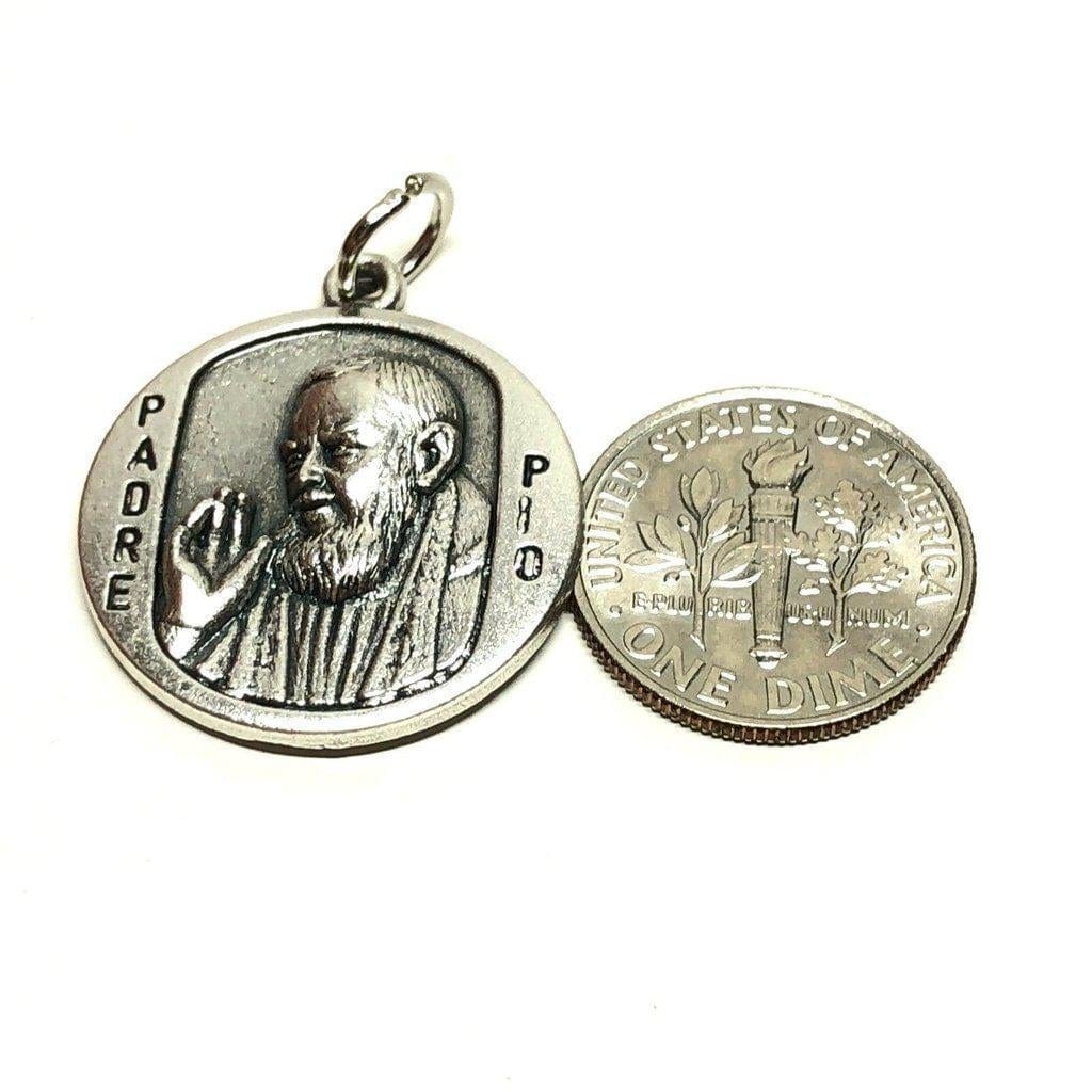 St. Padre Pio Pietrelcina Relic medal Catholic charm - St. Pio ex-indumentis - Catholically