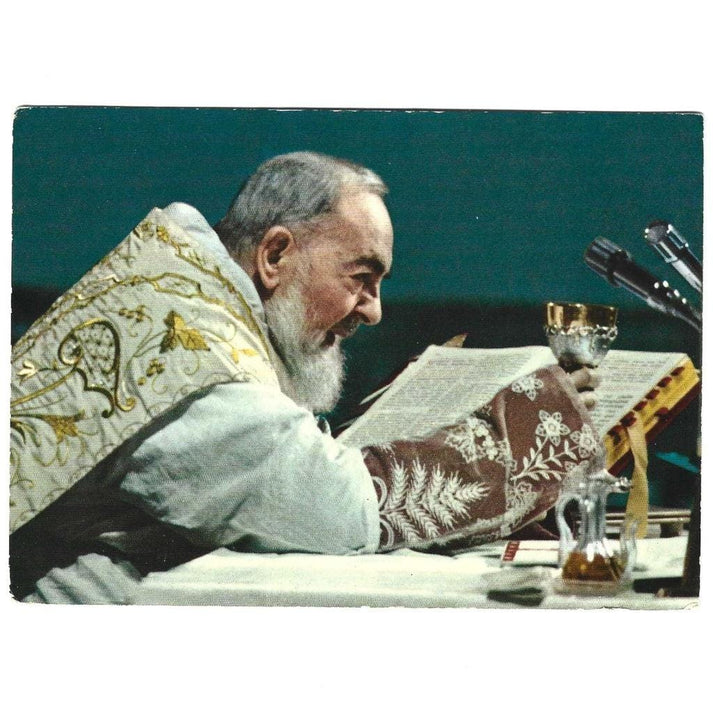 St. Padre Father Pio Vintage 1955 Holy Card Photo Paper Coa By Abresch ...