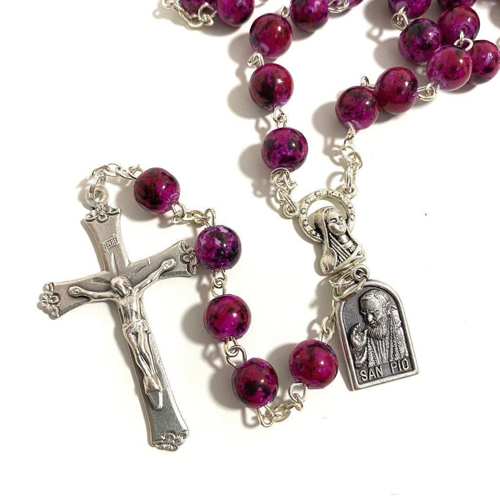 St. Padre Pio Prayer Beads - St. Father Pio Relic Rosary Blessed By Pope-Catholically