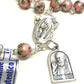 St. Padre Pio relic PINK Cloisonne Rosary  - Blessed by Pope Francis - Catholically