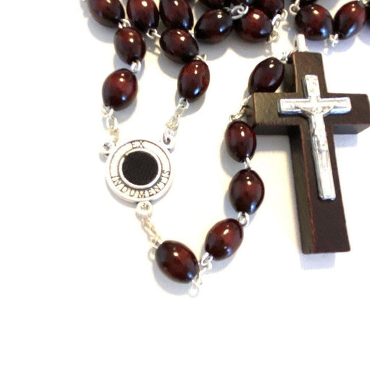 St. Padre Pio Rosary Blessed By Pope w/ 2Nd Class Free Relic -St. Father Pio-Catholically