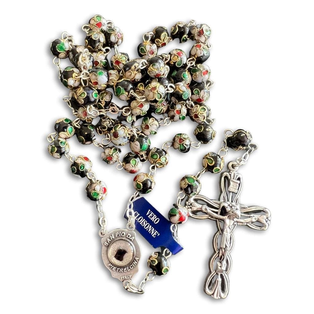 Catholically Rosaries St. Padre Pio Rosary Blessed By Pope with 2nd class relic Ex-Indumentis