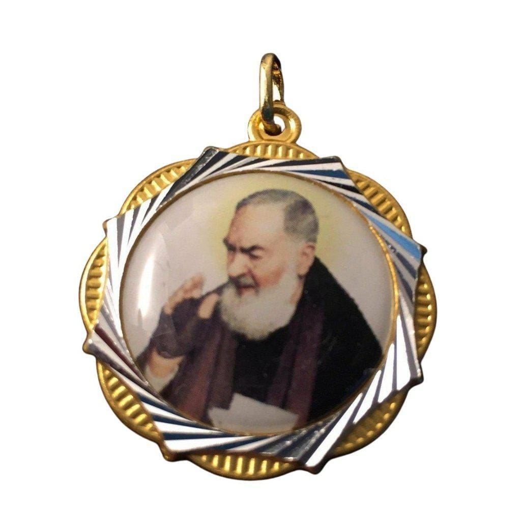 St. Padre Pio Vestment Medal Pendant | St. Pio Relic Ex-Indumentis ...