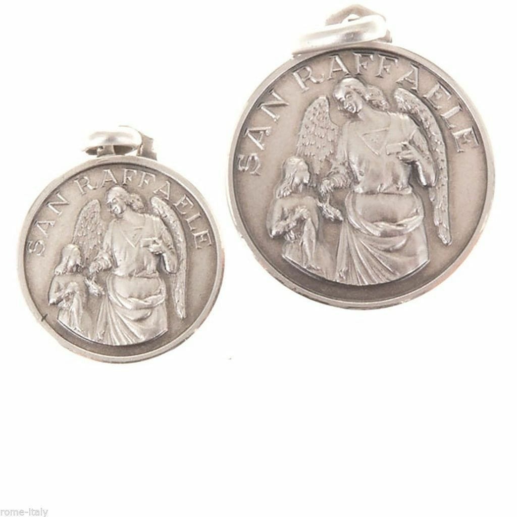 St.Raphael Archangel Medal - 925 Sterling Silver - Blessed By Pope-Catholically