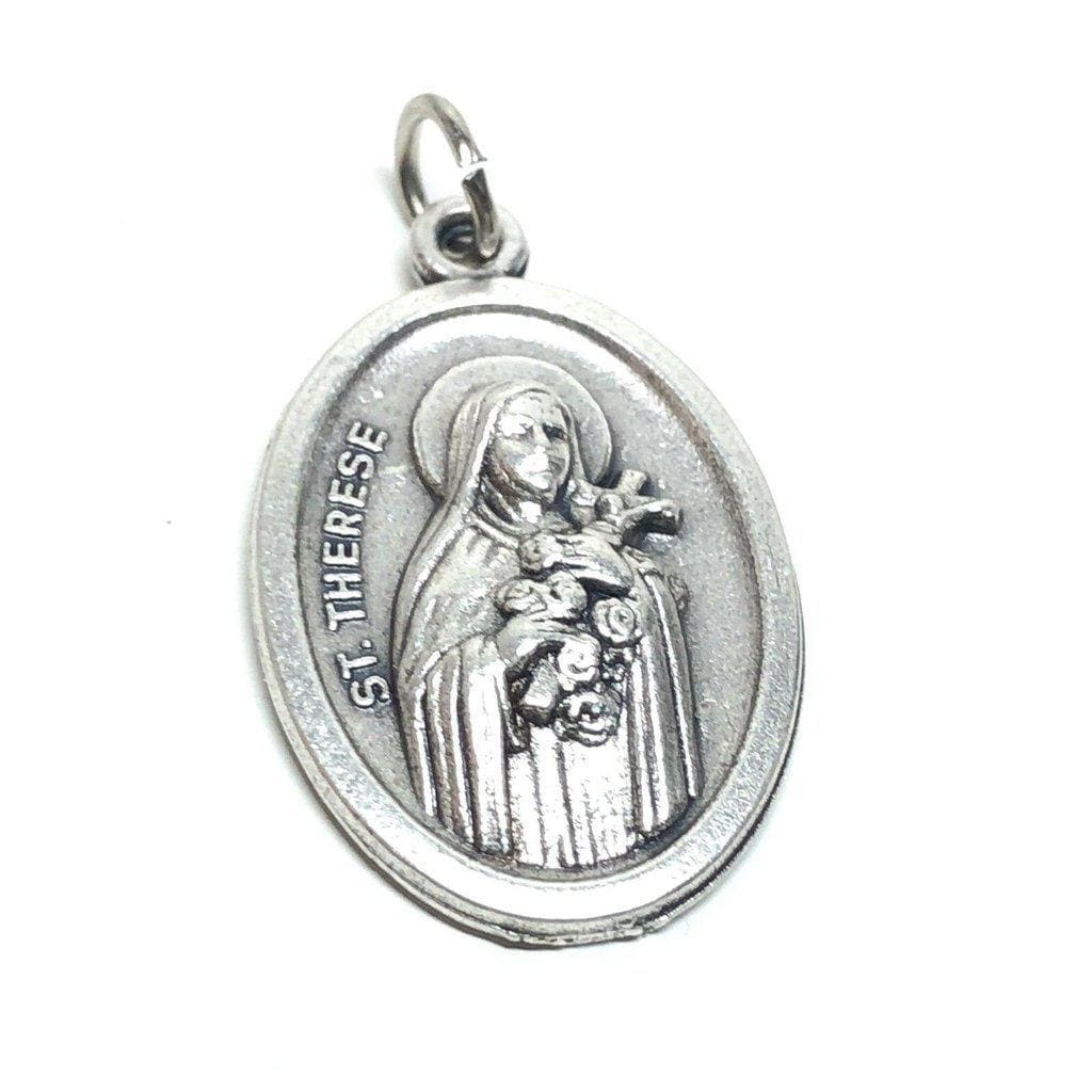 St. Therese of Children Jesus - Theresa Little flower - medal pendant charm - Catholically