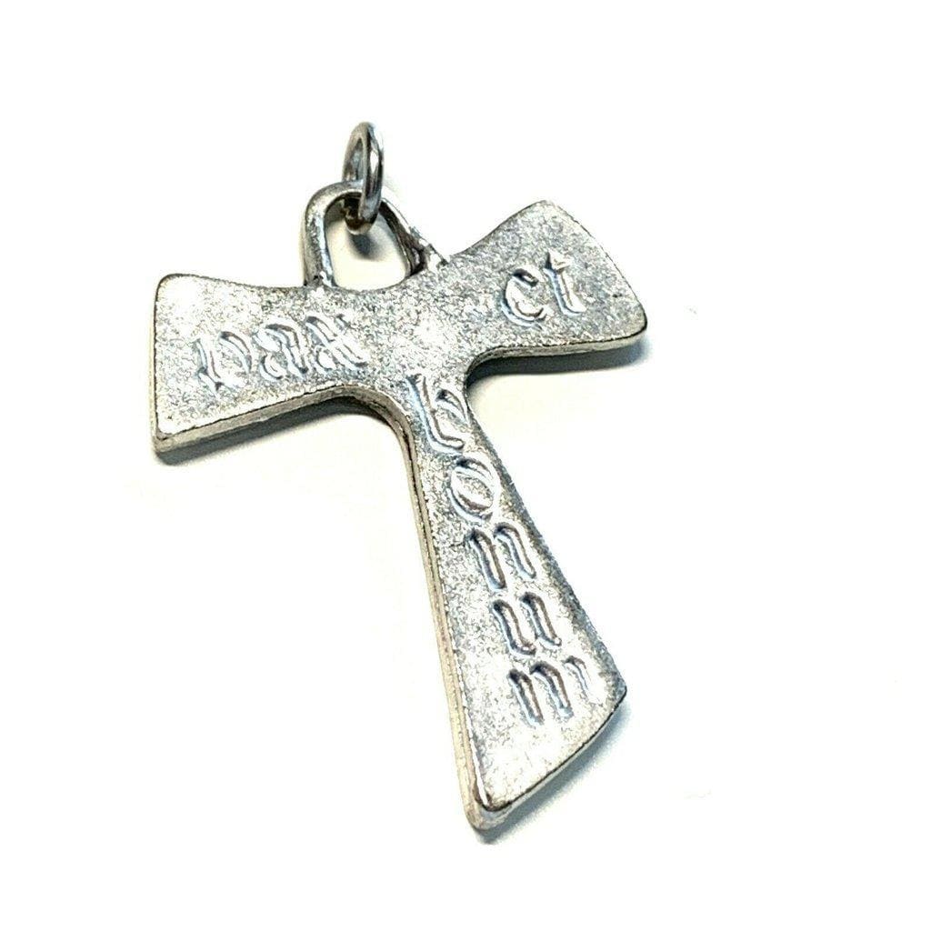 TAU Cross Blessed by Pope Pax et Bonum Franciscan crucifix parts - Catholically