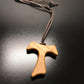 TAU Wooden Cross Blessed by Pope - Franciscan crucifix 1 1/4 - Catholically
