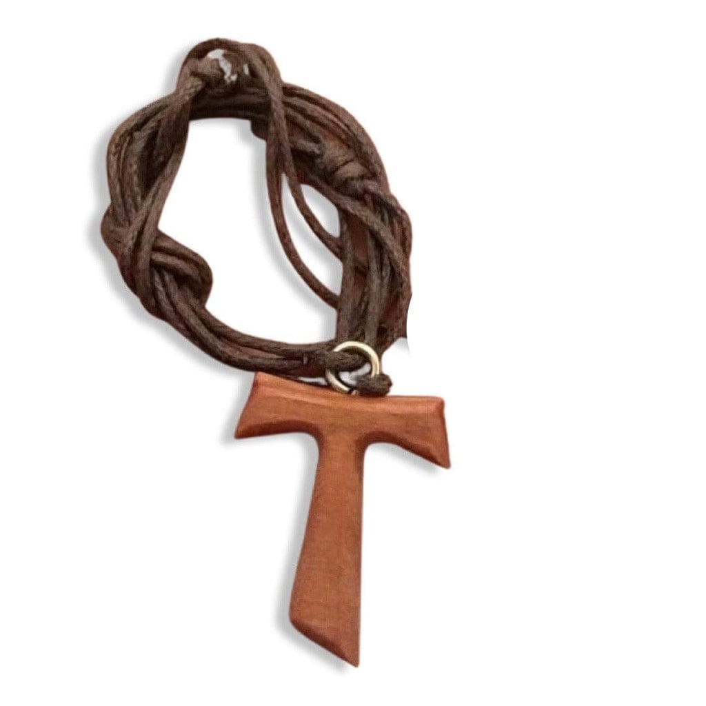 Catholically Crucifix Tau Wooden Cross Blessed By Pope  -Franciscan Crucifix 1"