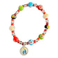 Catholically Bracelet Ten beads Murrina rosary-bracelet - Colorful Red beads