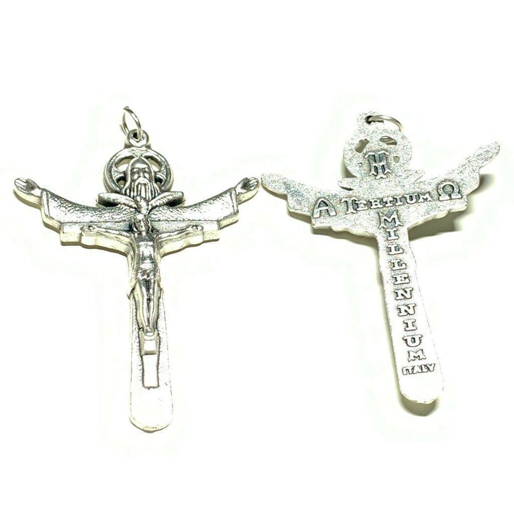 Tertium Millennium Holy Trinity Cross Crucifix - Blessed By Pope -Parts -Pendant-Catholically